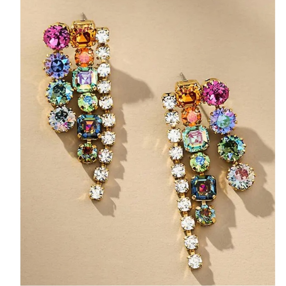 NWT ⚜️💎⚜️ Piper K Gorgeous Crystal Drop Earrings - Picture 5 of 13